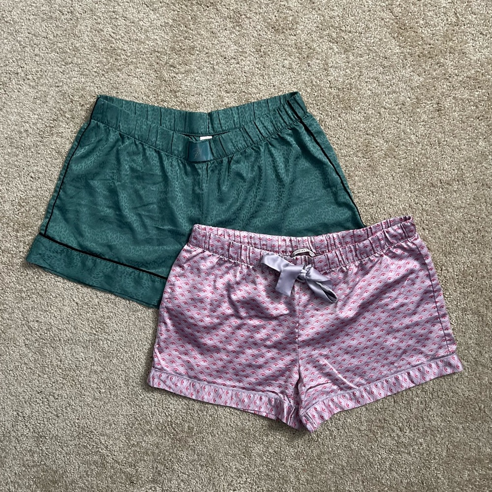 Victoria's Secret Pink and Green Shorts Set